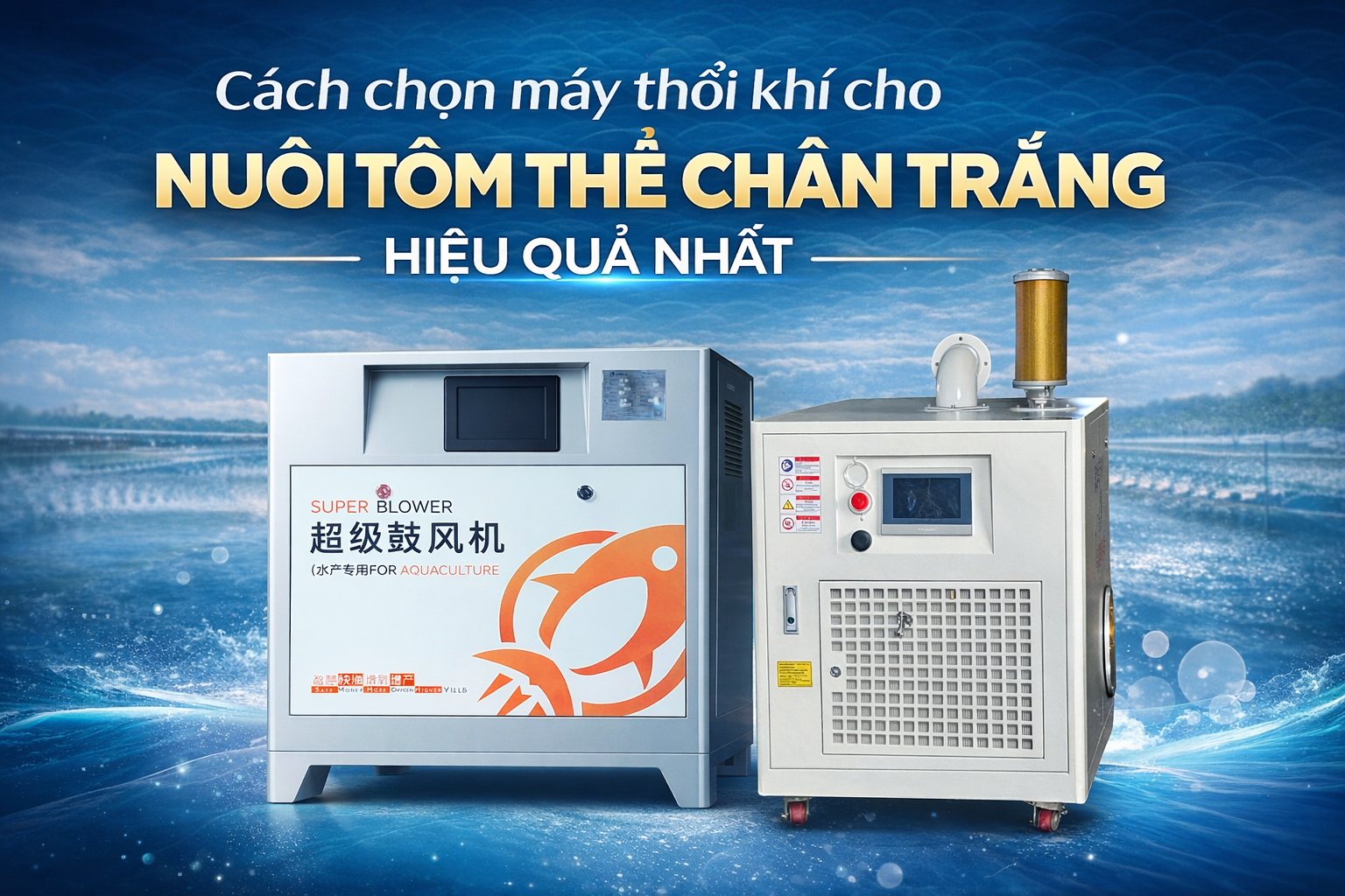 Cách chọn máy thổi khí cho nuôi tôm thẻ chân trắng hiệu quả nhất