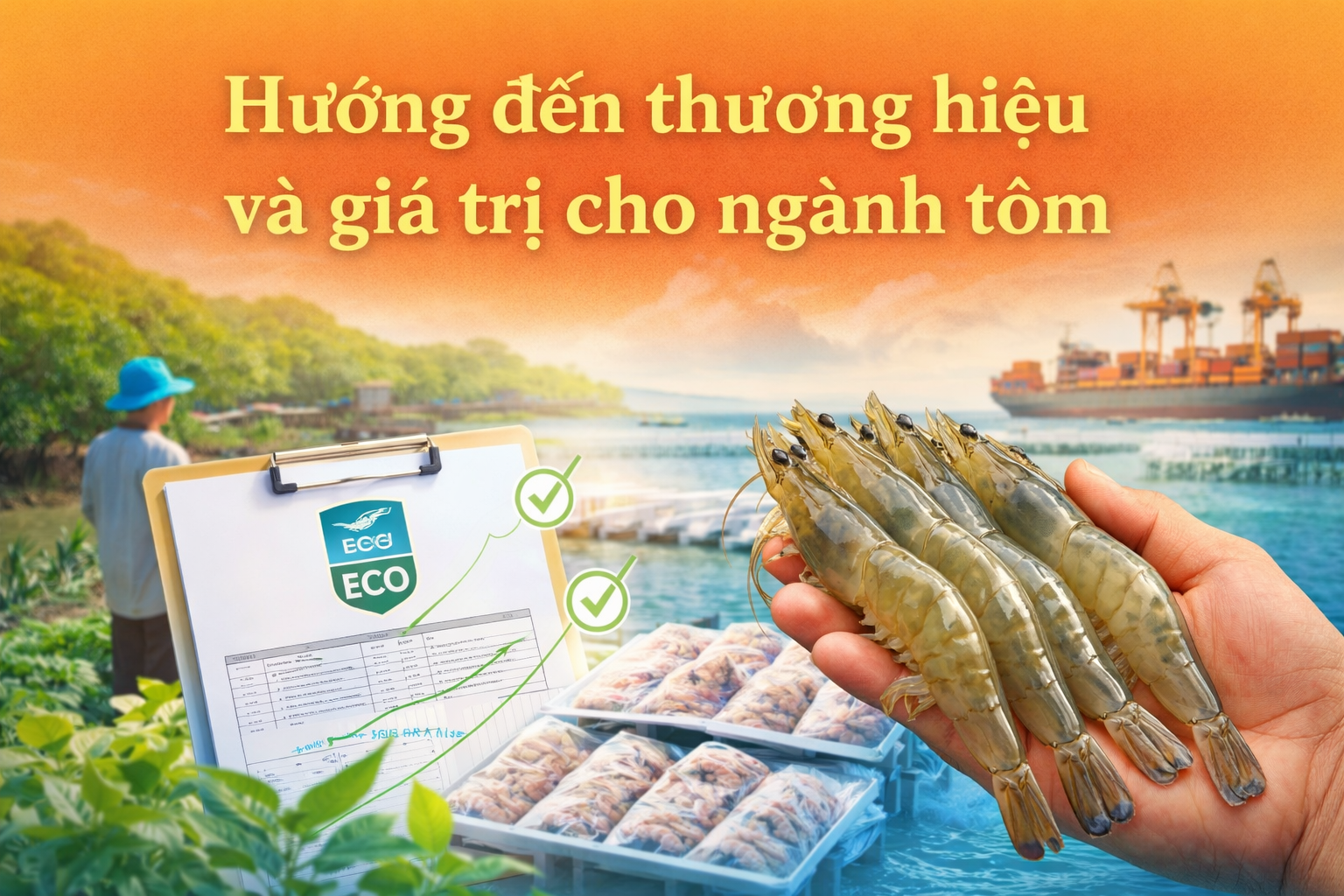 Hướng đến thương hiệu và giá trị cho ngành tôm