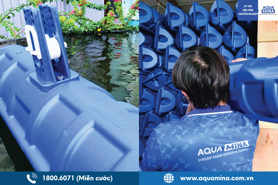 Phao Tròn HDPE Aqua Mina – Giải Pháp Tối Ưu Cho Dàn Quạt Nước Ao Tôm