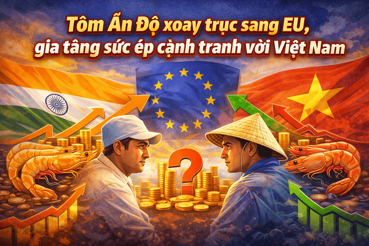 Tôm Ấn Độ xoay trục sang EU, gia tăng sức ép cạnh tranh với Việt Nam